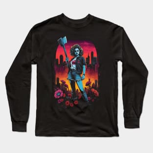 Final Girl Vintage Flower Horror Long Sleeve T-Shirt